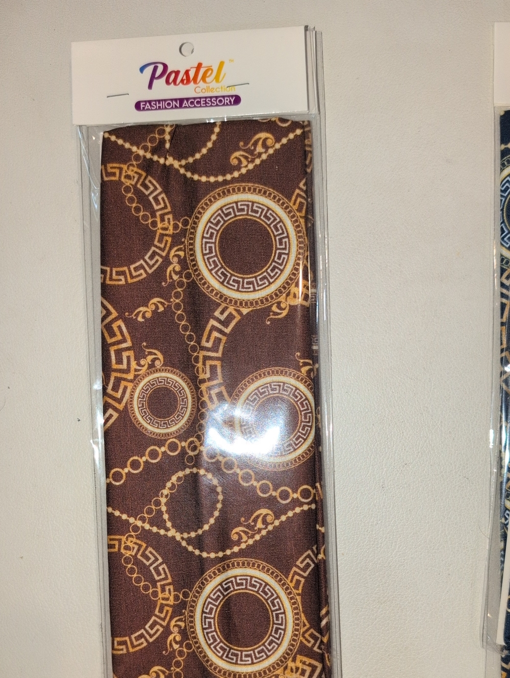 Parels Brown And Gold Head Scarf